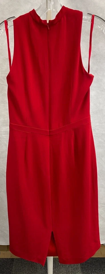 Worth New York Red Halter Rayon Dress Size 4 - Image 3 of 4