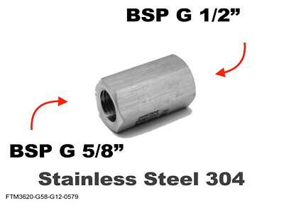 BSP G 5/8'' Female to G 1/2'' Female Stainless Sensor Adaptor Fittings Conversion