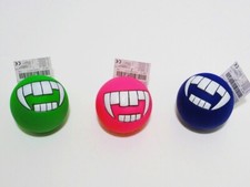 Halloween Hundespielzeug - Ball mit Dracula Gebiss - Squeaker - 3 Farben - 8cm -