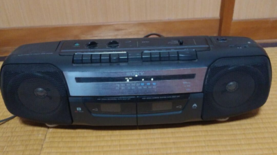 SONY ラジオカセットコーダー CFS-W338 本体 Boom Box Sony CFS-W338 Radio Cassette Player Black AC 100V Retro