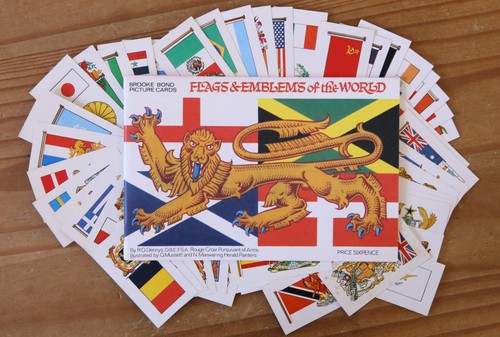 Brooke Bond Picture Cards - Flags & Emblems of World - Unused Album & Full Set - 第 1/20 張圖片