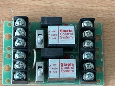 STAEFA Control Board MR600 Manual Override Relay 2-modules track mounted USED