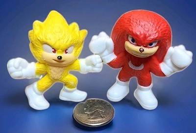 Sonic the Hedgehog 3 Knuckles And Super Shadow Lot Of 2 Figures