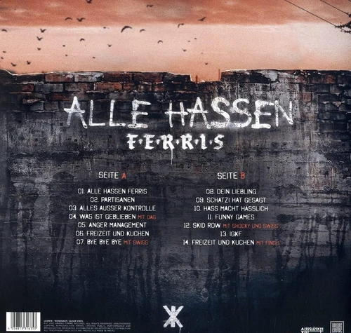 Ferris Mc Alle Hassen Ferris (Ltd Clear (Vinyl LP) - Foto 2 di 2