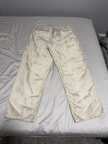 Stussy Big Ol Jeans Distressed Canvas Khaki Size 30