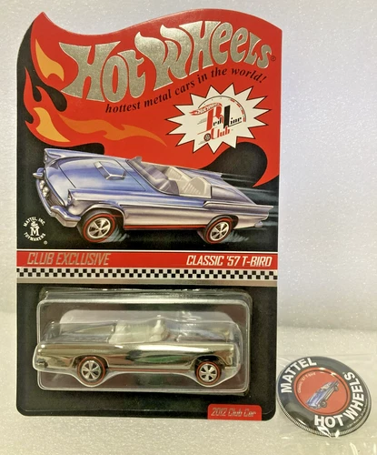 Hot Wheels 2012 2491/3000 RLC Classic '57 T-Bird w/Case Red Line Club w/ Button