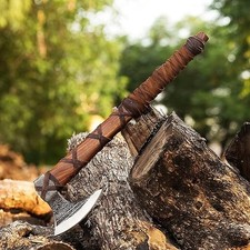 Forest Hunting  27" and 3.5 lbs Custom Handmade Viking Axe of Ragnar Lothbrok