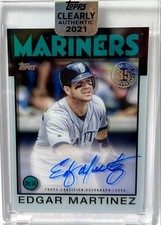 2021 Topps Clear Authenticated Edgar Martinez Mariners Autograph Card