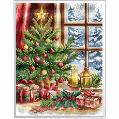 CDA Kreuzstich Stickpackung ''Weihnachtsbaum'', Zählmuster, 17x22cm