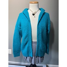Vintage 1980s Here's A Hug Knit Cardigan Made in Taiwan Open Front Small EUC