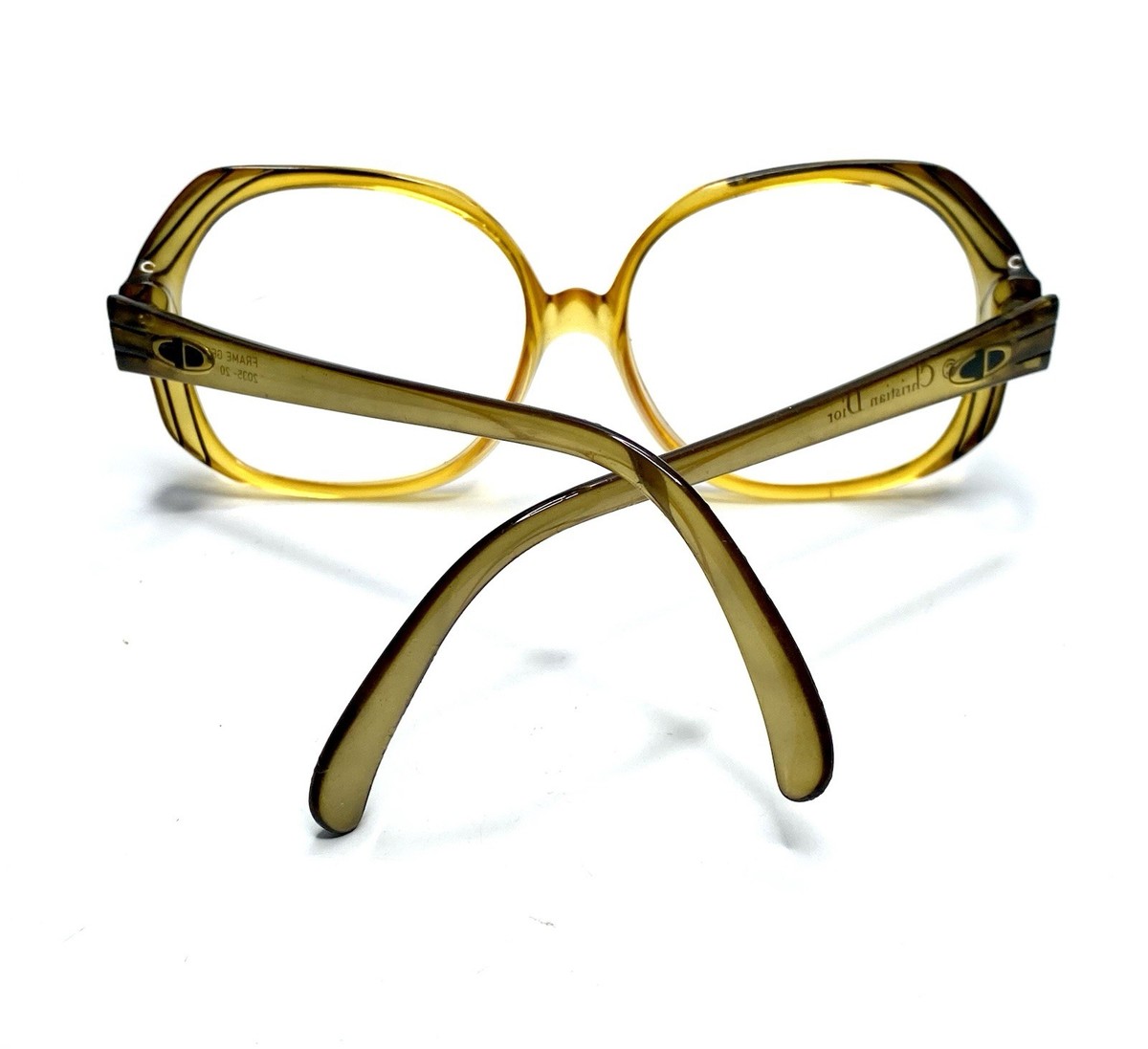 Vtg Christian Dior 2035 Optyl Eyeglass Frames Only Amber Yellow Germany 54-14 allynscura | Christian Dior № 2035-10 main image 3