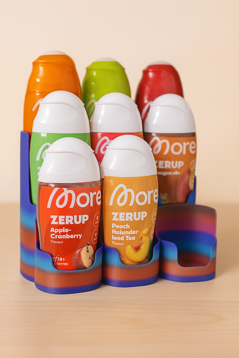 More Zerup & ESN Sirupflaschen Halterung - Platzsparende Schranktür Halterung Für 1-7 Flaschen