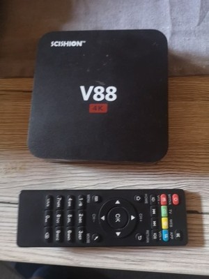 Scishion V88 Ultra-Budget 4K Android TV Box Black 4K Quad-Core mit Fernbedienung
