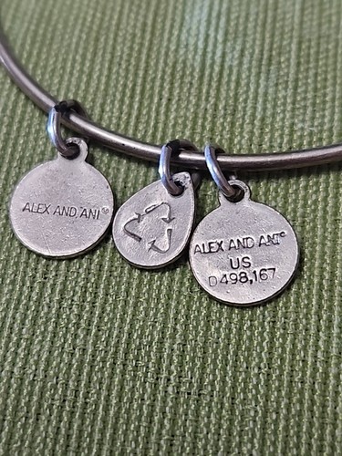 Alex und Ani glänzend Splitter Ton Farbe Infusion Luna Motte Charm Armreif Armband - Bild 4 von 9