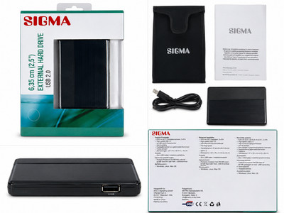 Sigma External Hard Drive USB 2.0 2,5''