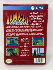 NES Nintendo - Rampart - CIB Complete in Box w/ Registration Card - Tested
