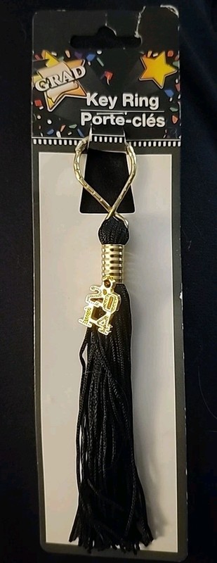 2014 Graduation Tassel & Keychain - Black Grad Colors New