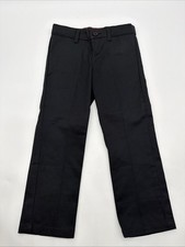 Dickies Classic Pants Kids Boys Size 5R Black Solid Pockets Logo. 47232