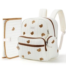 Large Diaper Bag Backpack with Changing Pad, Insulated Bottle Pockets, Travel...