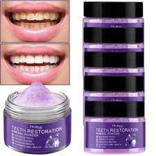 Teeth Restoration Mineral Powder Purple Mineral Tooth Powder for Teeth Whitening