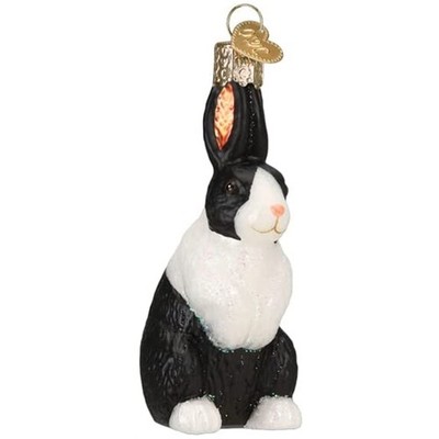 Old World Christmas Glass Tree Ornament, Dutch Rabbit (With OWC Gift Box)