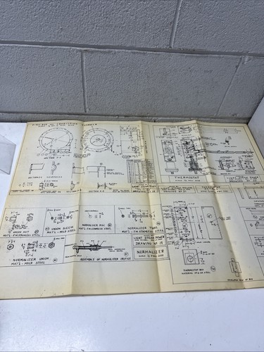 VINTAGE TECHNICAL DRAWING WALL CHART FIRE BOX COMBUSTION CHAMBER ART ARTWORK