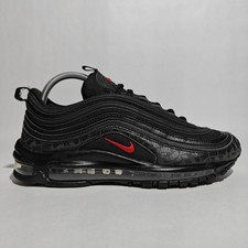 Nike Air Max 97 Mens UK 7 Black University Red Reflective Running Gym Trainers