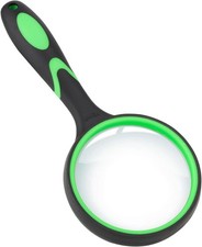 Portable 75mm Magnifying Glass with Non-Slip Handle for Easy Reading  Hobby Use