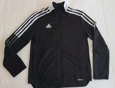Adidas Aeroready Full Zip Track Jacket Youth 11-12y Black White