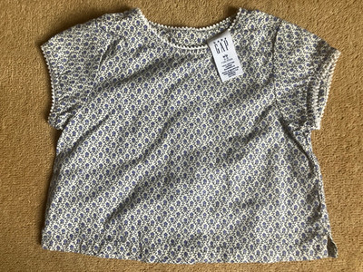 Brandneu ohne Etikett Mädchen Gap T-Shirt Bluse Alter 3 bis 6 Monate wirklich süß 100 % Baumwolle Sommer