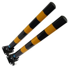 Lockable Folding Parking Barrier X2 (Security Driveway Bollard Post Car Park)
