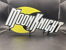 Moon Knight Logo Sign Display | 3D Wall Desk Shelf Art