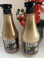 (2 Pack) CASTOR OIL Conditioner  And Shampoo For Dry And Damaged Hair 27oz  NEW 