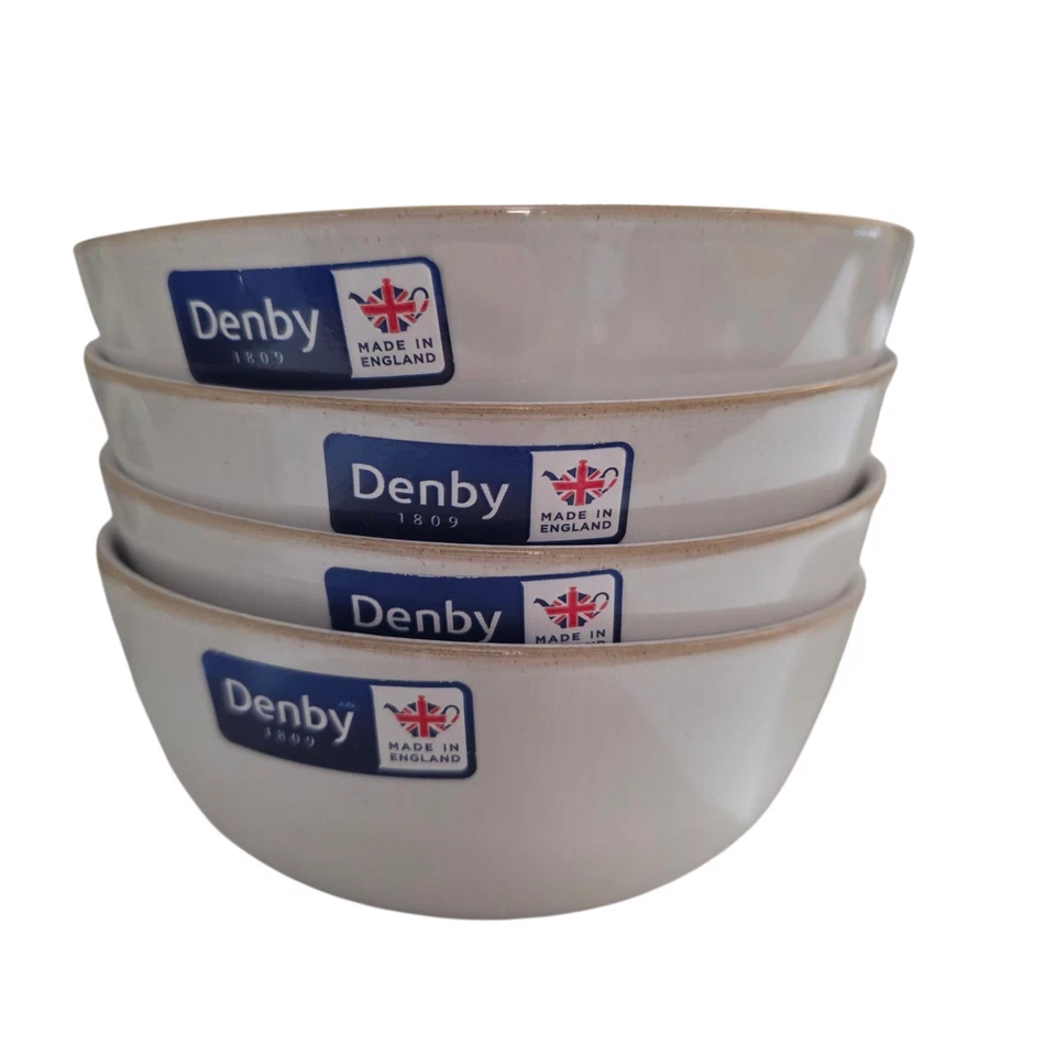 Denby Natural Canvas 12-Piece Bowl Set 4 Pasta, 4 Cereal, and 4 Desert Bowls - Image 3 of 4