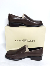 Franco Sarto Bocca Slip-On Leather Loafers Women 8.5M Brown Classic Comfort Shoe