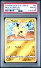 2019 POKEMON SUN & MOON UNBROKEN BONDS #54 PIKACHU-REVERSE FOIL PSA 8