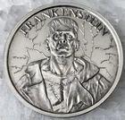 FRANKENSTEIN HORROR SERIES 1 OZ .999 SILVER Round Bullion INTAGLIO - CREATURE