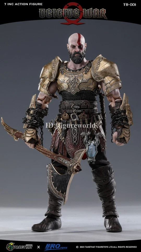 Pre-order TAKETHAT TB001 1/12 The God Kratos Ghost of War 7" Male Action Figure - Image 2 of 4