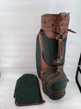 Vintage Knight Green 6 Way Divider Golf Bag With Cover No Strap Read DS