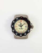 Zodiac Raro NOS 30mm Swiss Formula 200m Orologio Subacqueo Quadrante Luminoso Lunetta Nera