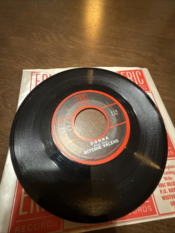 Vintage Eric Records Richie Valens La Bamba Donna Vinyl Record 45 - Image 3 of 4