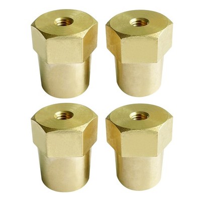 M6 Thread Female Brass Battery Terminal Post Adapter M6 Stud Extension 4 PCS