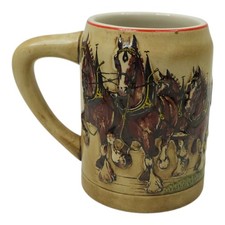 Budweiser Holiday Stein Champion Clydesdales St Louis 1980 Ceramarte Brazil CS19