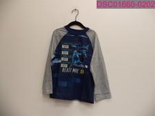 Children's Place Boys Pajamas Set-Long Sleeve/Pants- 5/6 -Blue/Gray Shark Beast