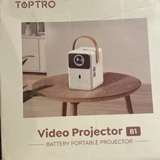 TOPTRO B1 Smart Portable Projector, Auto Focus Keystone, Outdoor 1080P bundle