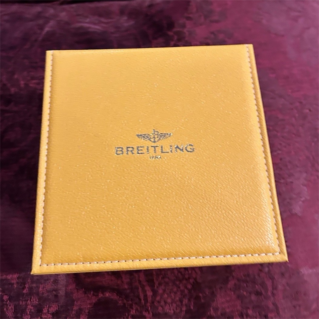 Men's Black Navitimer Chronograph Watch Breitling Stainless Dial Box Steel - vintagewatches.pk