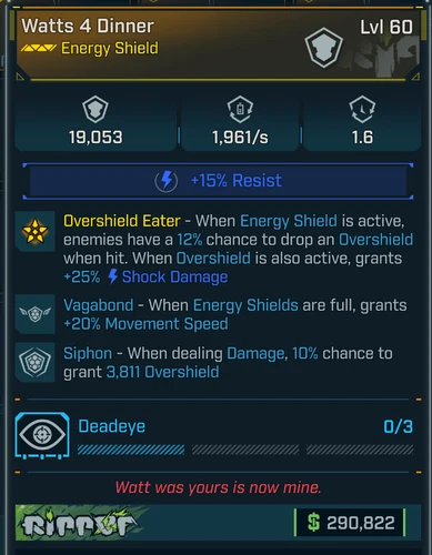 Borderlands 4 OP⭐ WATTS 4 DINNER  SHIELD⭐VEGABOND⭐10% SIPHON ⭐ PC/XBOX/PS4/PS