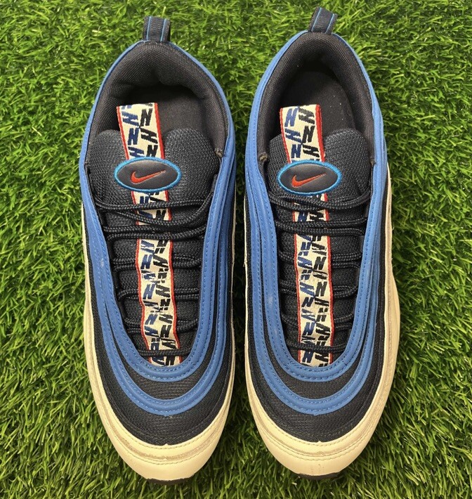 Nike Air Max 97 SE Blue Nebula Pull Tab Size 8 Sneakers Shoes w