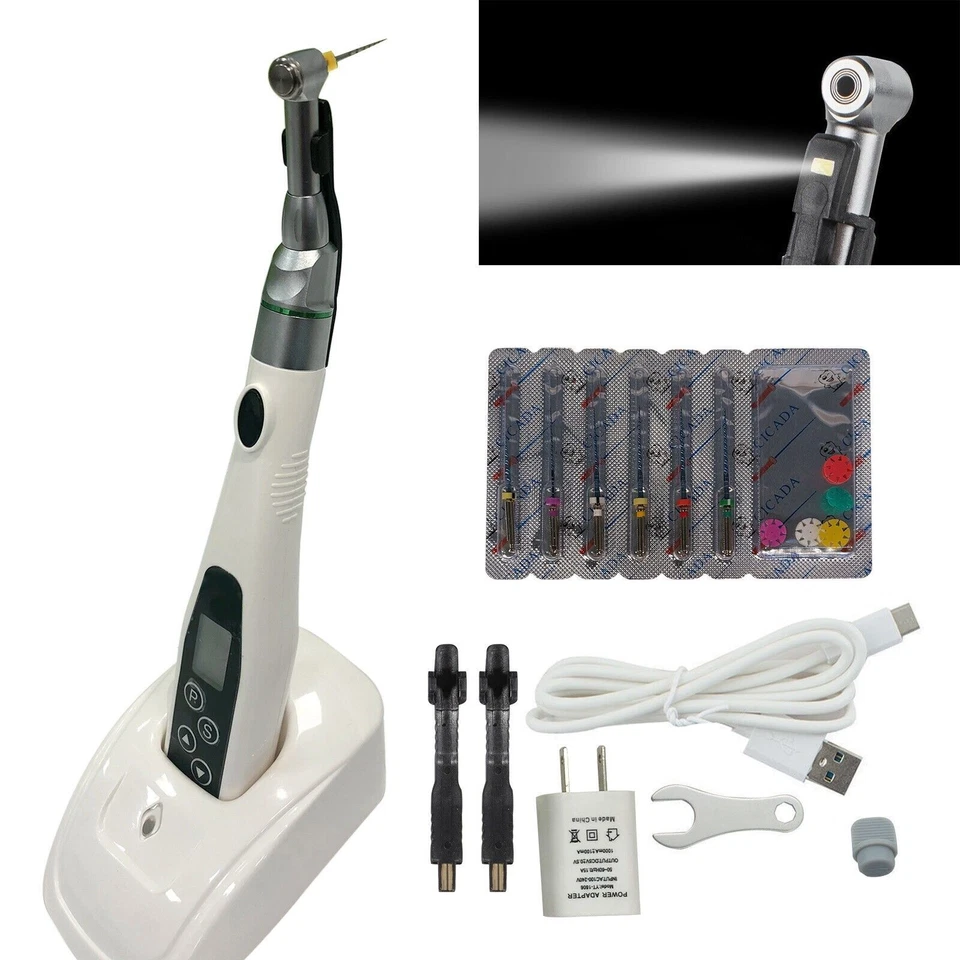 Стоматологический эндодонтический беспроводной светодиодный мотор Endo 16:1 противоугловые/никель-нитевые поворотные пилки ns - Изображение 4 из 4