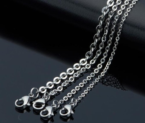 50 Stck. Großhandel Menge Damen Silber Rolo Kette Halskette 316L Edelstahl - Bild 2 von 7